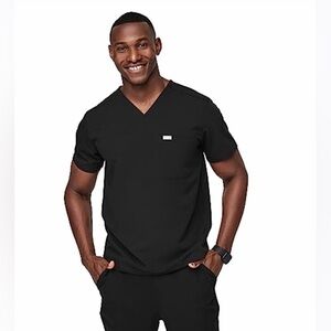 FIGS Leon Technical Collection Scrub Top Shirt Black Men’s Size‎ L Style FM1500